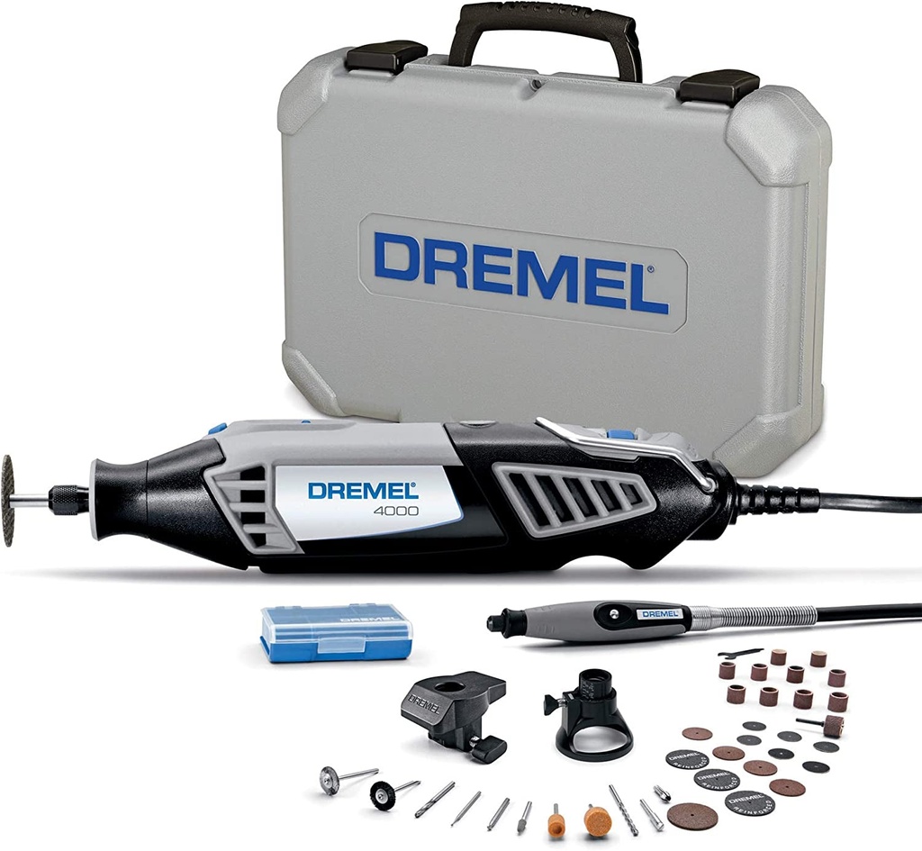 4000 Rotary Tool 175W Multi Tool Kit (3 Attachments, 36 Accessories, Variable Speed 5,00035,000 RPM for Cutting, Carving, Sanding, Drilling, Polishing, Routing, Sharpening, Grinding)