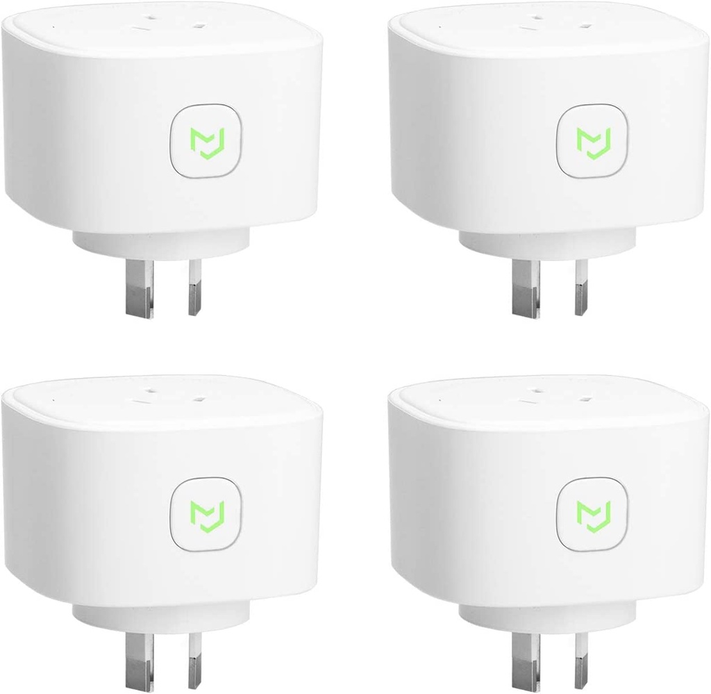 Smart Plug Wifi Outlet with Energy Monitor, App Remote Control, Timing Function, Compatible with Alexa, Google Assistant, Smartthings, SAA & RCM Certified - 4 Pack