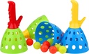 Afumazi Launch and Catch Ball Game,Outdoor Handle Toys for Kids Set of 4 launchers, 8 Balls.