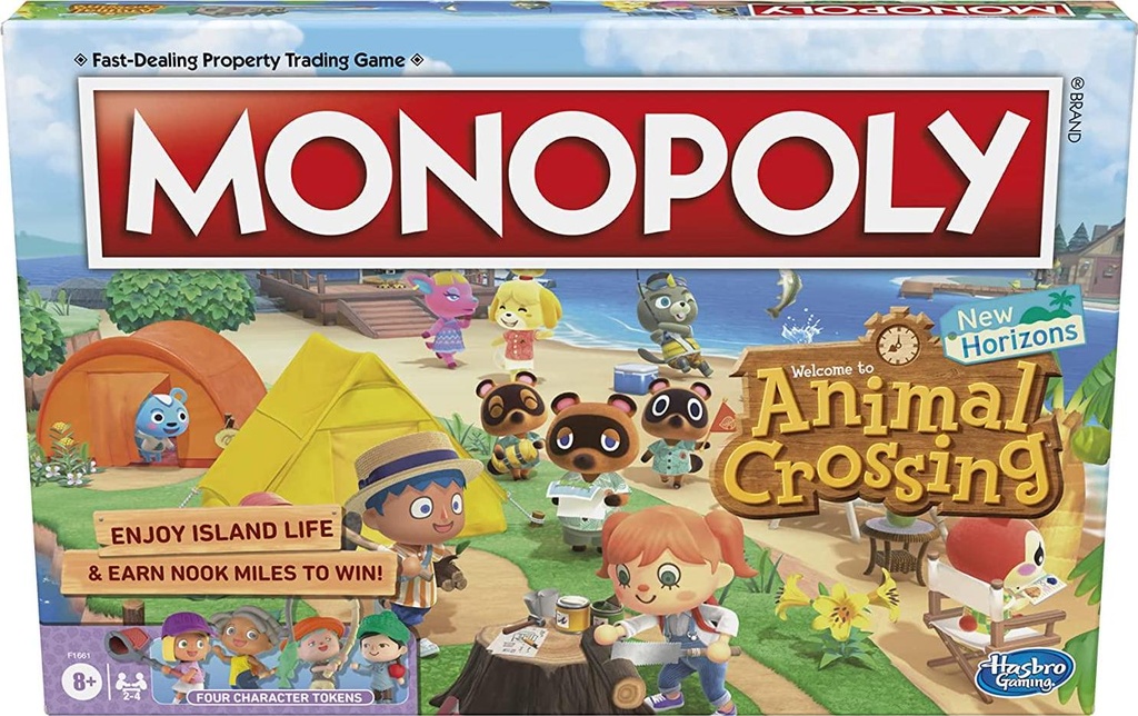 MONOPOLY Animal Crossing New Horizons Edition Board Game for Kids Ages 8 and Up, Fun Game to Play for 2-4 Players