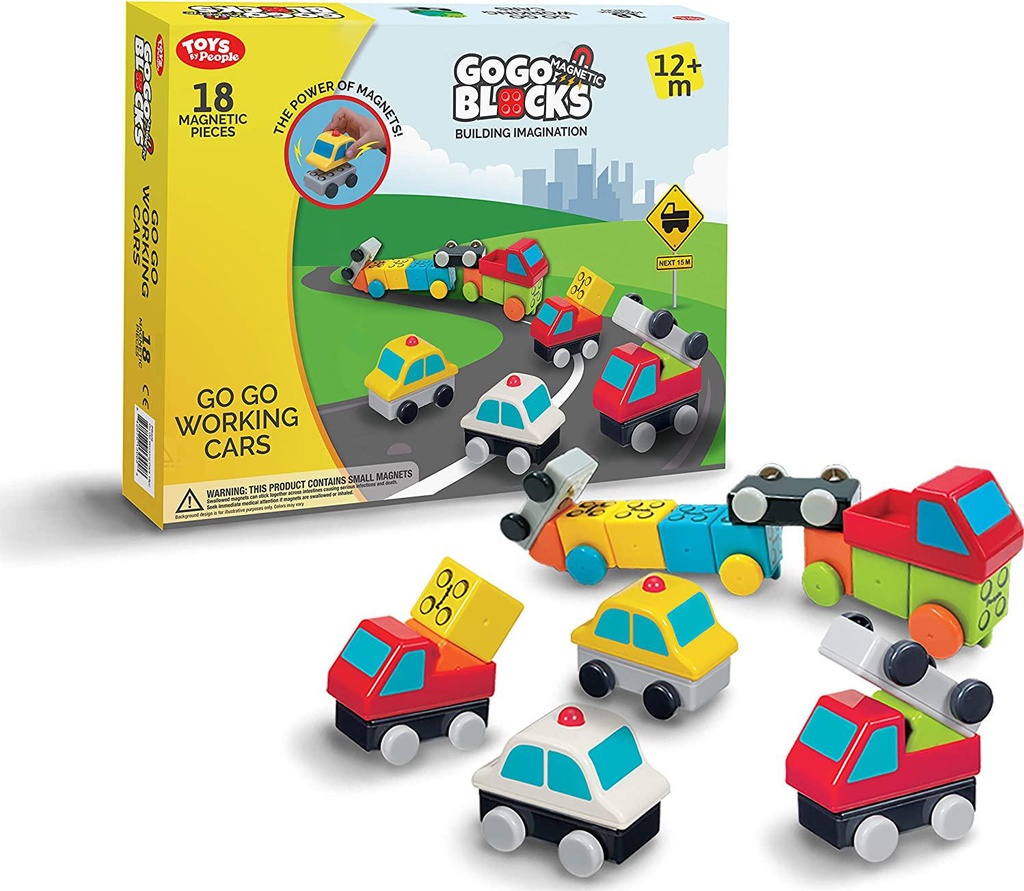 PEOPLE People - Magnetic Blocks People Blocks 18pc (Working Cars)