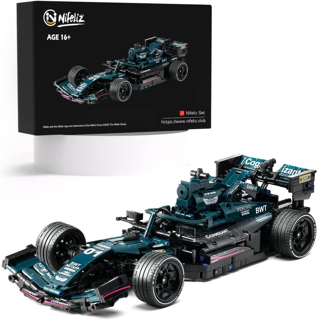 Nifeliz F11 AMR Race Car Building Kit and Engineering Toy,Â Adult Collectible Race Car Technique Car Building Kit, 1:12 Scale Racing Car Model for Adults Men Teens (1089 PCS)