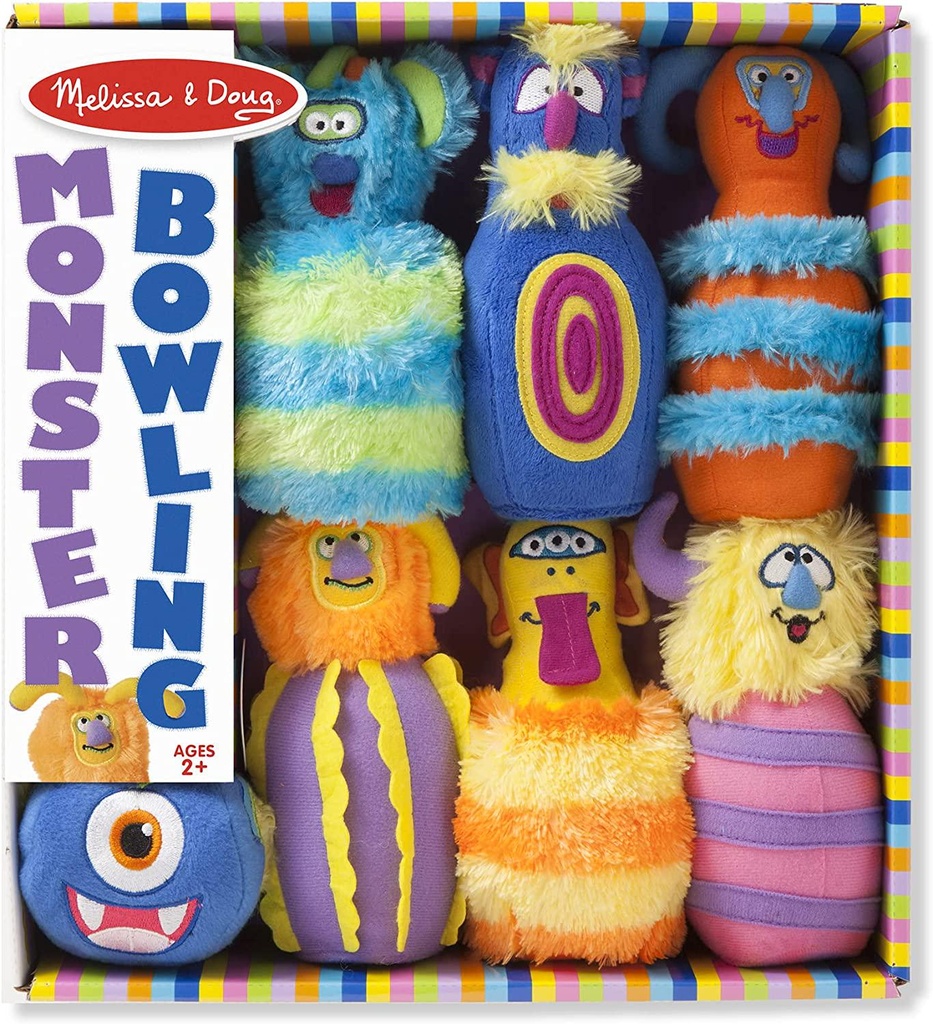 Melissa and Doug Monster Bowling Game (8 Pieces, Mesh Storage Bag)