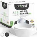 EcoPest Labs Bed Bug Interceptors - 8 Pack | Bed Bug Blocker (Pro) Interceptor Traps (White)
