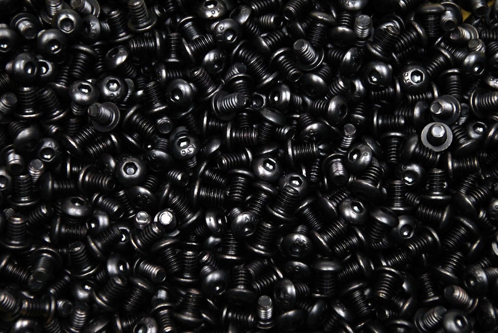 (500) Button Head 1/4-20 X 3/8 Socket Cap Screws BHCS Allen Plain Black