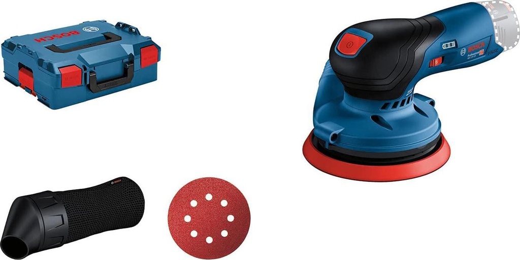 Bosch Professional 12V System GEX 12V-125 cordless random orbit sander (incl. sanding disc (125 mm), 1x sanding paper, dust bag, without rechargeable batteries and charger, in L-BOXX 136)