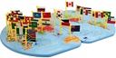 Wooden World Map with Flags 36 Countries National Flags for Educational Toys Montessori Toddlers, Kids, Flag-Matching Learning Geography Game for Children, Special-Need People