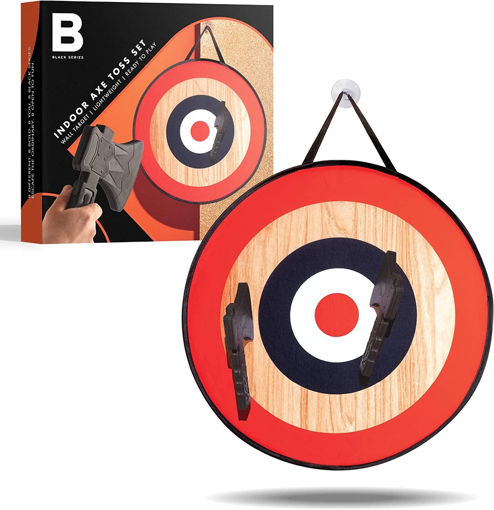 The Black Series Game Axe Throwing Foam with Oversized Target and Carrying Bag