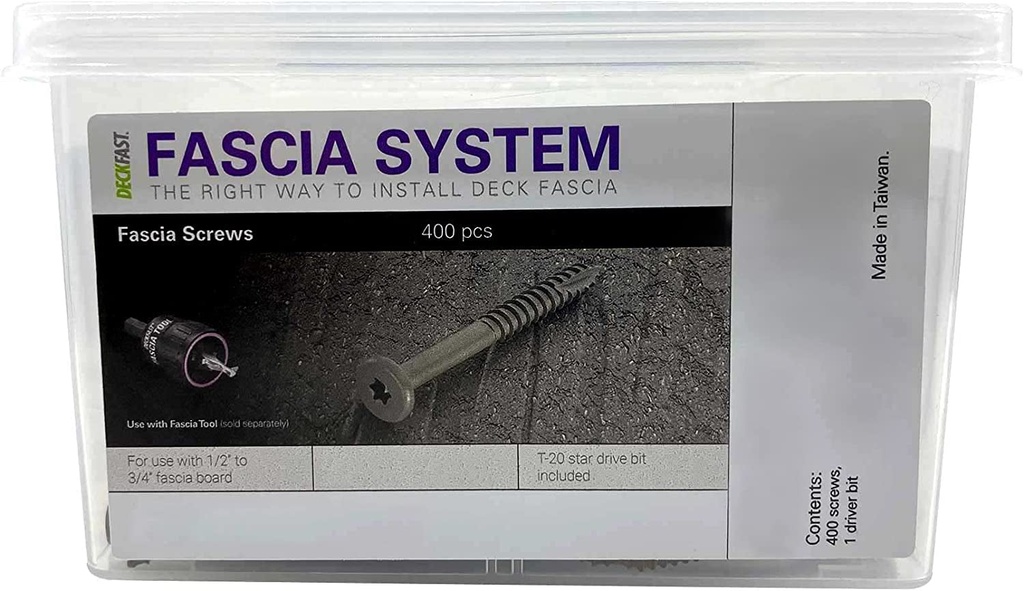 Deckfast Stainless Steel Fascia Screws 9 X 1-7/8" T-20 Star Drive Cedar 400 Pieces