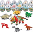 LEBOCADO 12PCS Dinosaur Building Blocks, 6 in 1 STEM Toys Building Sets with Gift Box Jurassic Mini Animals Building Blocks Sets, Party Favors for Kids Goodie Bags/Cake Topper/Birthday Gifts