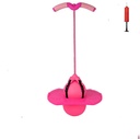 Christoy Pogo Jumper with Handle and Ball Pump, High Jump Toy Bounce Jump Trick Board Pogo Bouncing Ball Safe and Fun Pogo Stick for Kids Boys Girls and Adults (Pink)