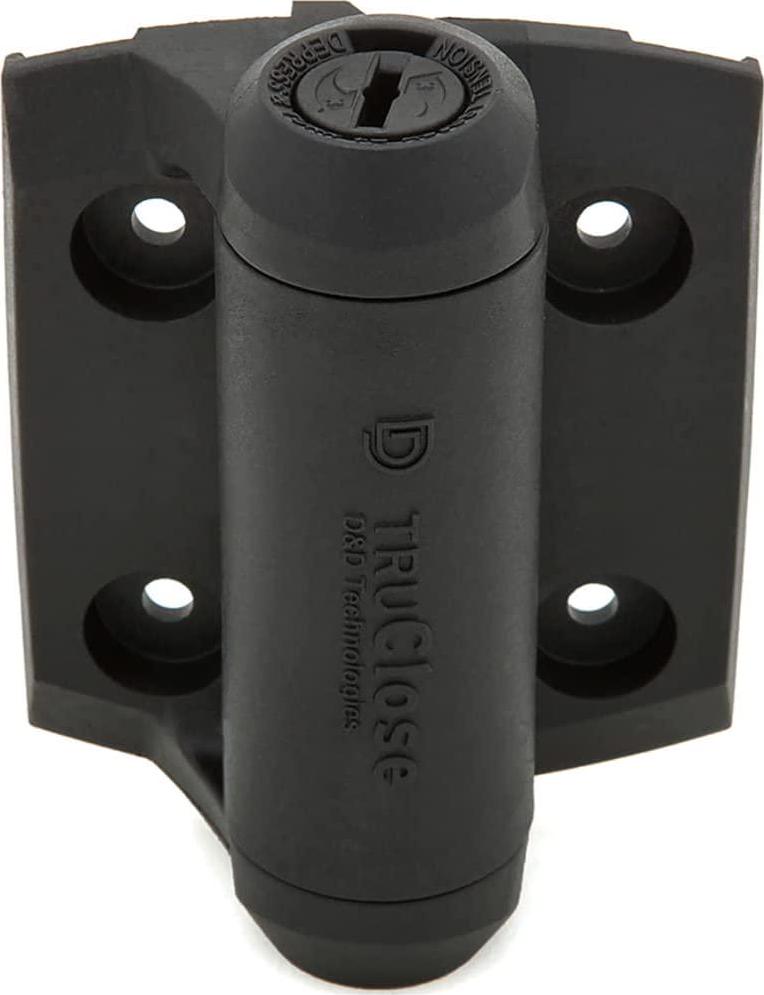 National Hardware N346-206 V6212 TruClose Narrow Spring Hinge in Black, 3-13/16 x2-1/2
