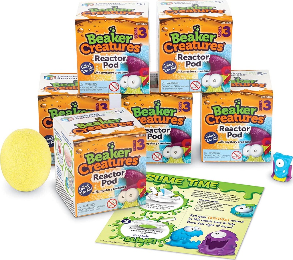 Learning Resources Beaker Creatures Series 3, Homeschool, Science Exploration, STEM Toy, 6-Pack of Pods, Easter Basket Stuffers Ages 5+