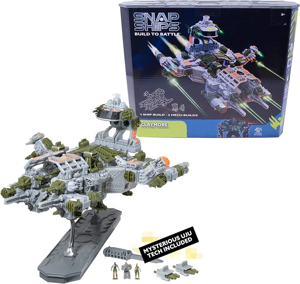 Snap Ships Forge Claymore CR-76 Combat Transport -- Build to Battle -- Features Moving Pieces and Real Firing Action -- Ages 8+
