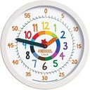 Time Teacher 12 Inch Educational Silent Wall Clock with Colored Numbers - Easy to Read Analog Dial for Teacher's Classrooms, Kid's Bedroom and Children Playroom - Tool for homeschooling - School Clock