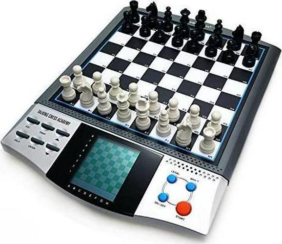 iCore Magnet Chess Sets Board Game, Electronics Travel Talking Checkers Master Pro 8 in 1, Portable Chessboard Tournament for Kids and Adults