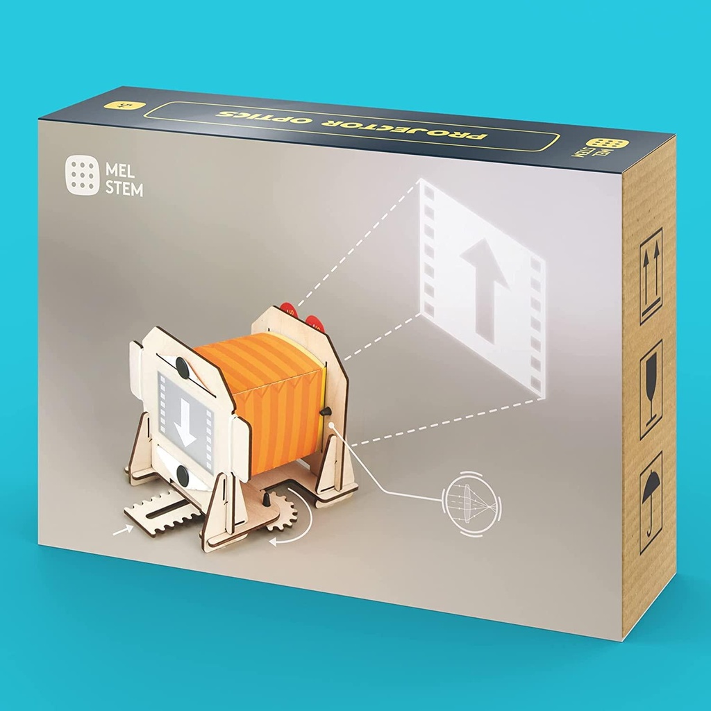 MEL Science Megapack Projector Science Experiment Kit for Kids DIY Educational Science Box Wood 3D Puzzle Learning and Education Toys Stem Projects for Boys and Girls Ages 5+