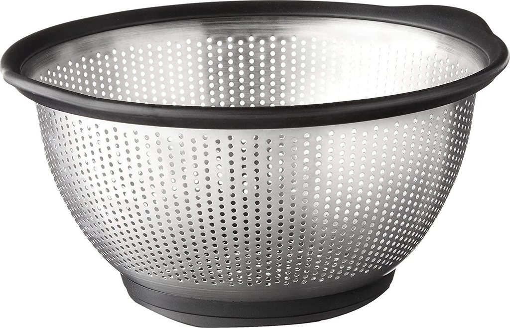 KitchenAid Gourmet Stainless Steel Colander, 5-Quart, Black