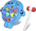 SZJJX Whack A Mole Game Seal Pounding Toy for Early Learning Stem Toys Gift with Music for 3 4 5 6 7 8 Year Old Boys,Girls,Toddlers,Hammers Included