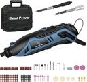 Rotary Tool, C P CHANTPOWER Rotary Multi Tool Kit with Flex Shaft, 107 Accessories and Carrying Case, 6 Variable Speed, Ideal for Grinding, Cutting, Wood Carving, Sanding and Engraving