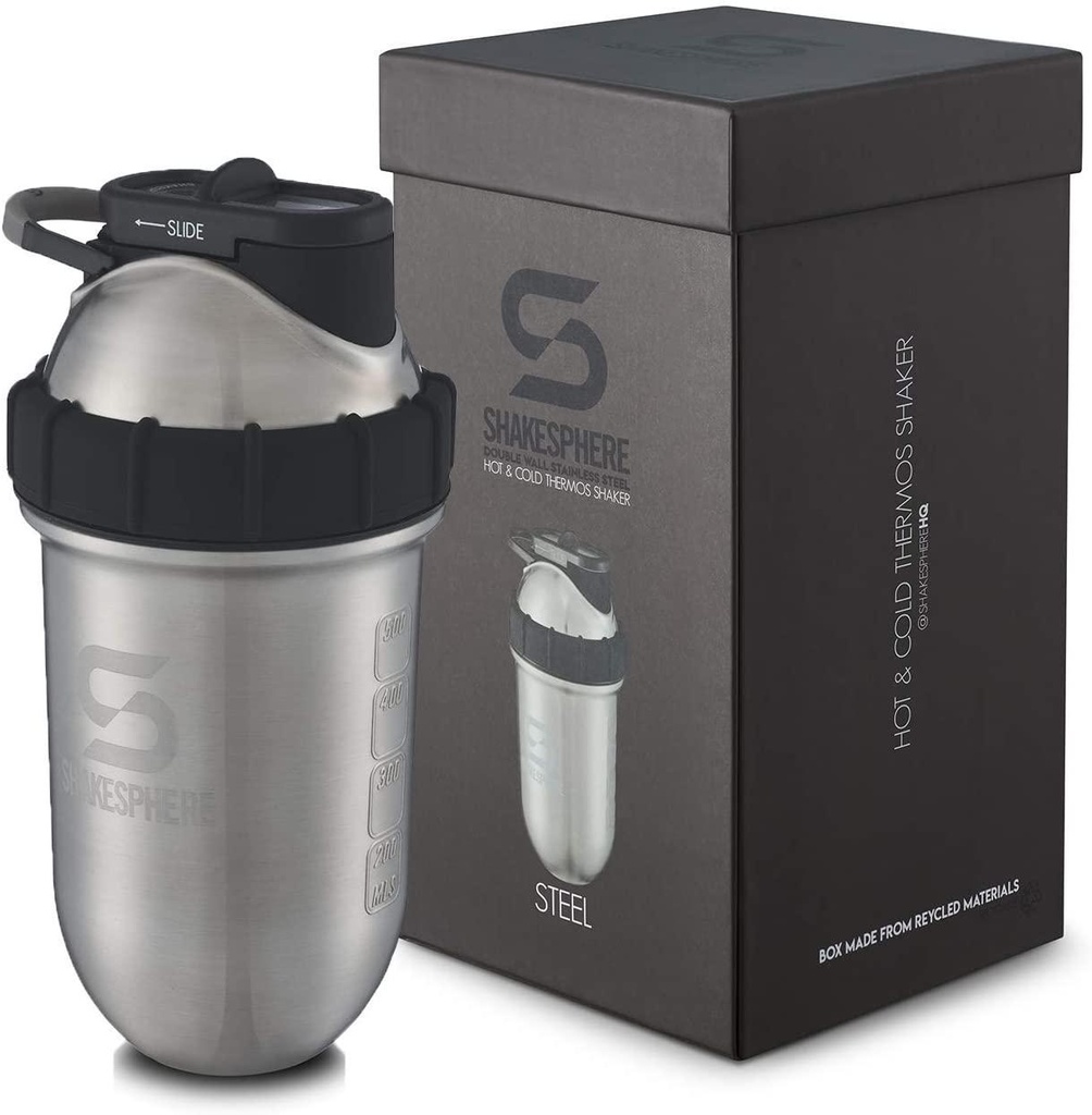 ShakeSphere Double Walled Steel Original Tumbler, Matte Black, 700 ml Capacity