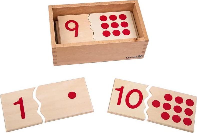 Montessori Math Materials Number Puzzle 1-10 for Preschool Early Learning Tool