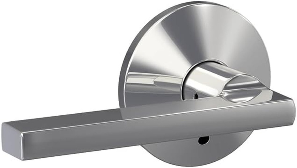Schlage Custom FC21 LAT 625 KIN Latitude Lever with Kinsler Trim Hall-Closet and Bed-Bath Lock, Bright Chrome