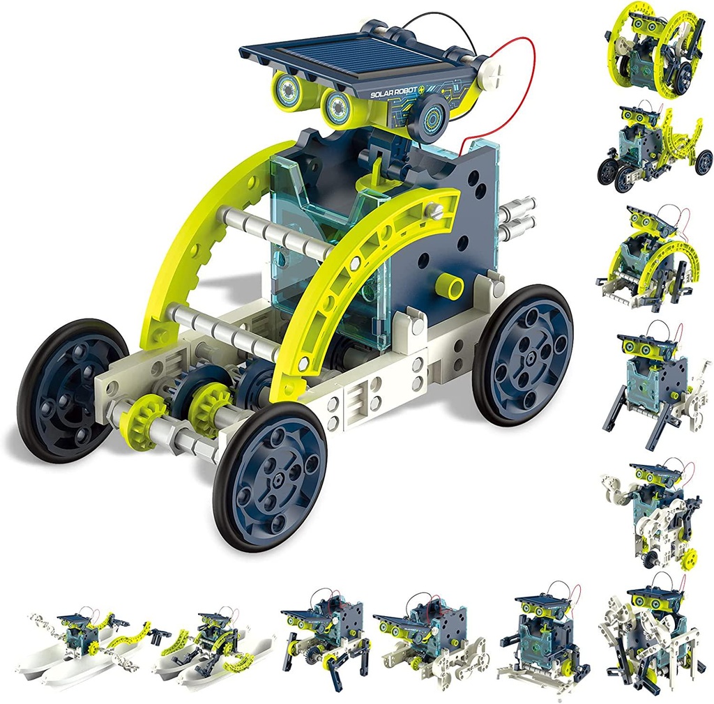 Beyiudefu Solar Powered 12 in 1 Solar Robots