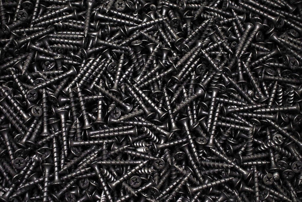 (4000) #8 Phillips Bugle Head 8 X 1-1/4 Coarse Drywall Wood Screw - Plain Black