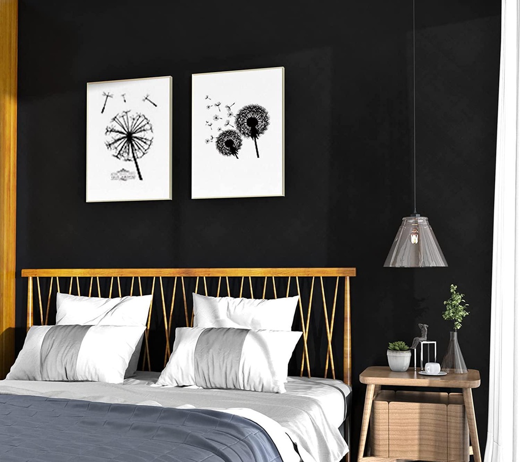 Matte Black Peel and Stick Wallpaper 30 x 197 Removable Solid Black Contact Paper for Cabinets Renter Friendly Wallpaper for Backsplash Bedroom Table Countertop Contact Paper Black Textured Design