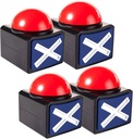 Game Answer Buzzer 4 Pack, Game Buzzer Alarm Sound Play Button with Light Trivia Quiz Got Talent Buzzer Toys for Kids Adult