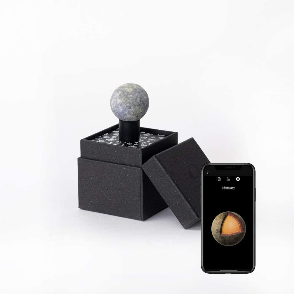 AstroReality Mercury Mini Planetary Model | 3D Color Printed, Interactive Augmented Reality | 1.18 Diameter - Educational Toys | Perfect Space Gifts