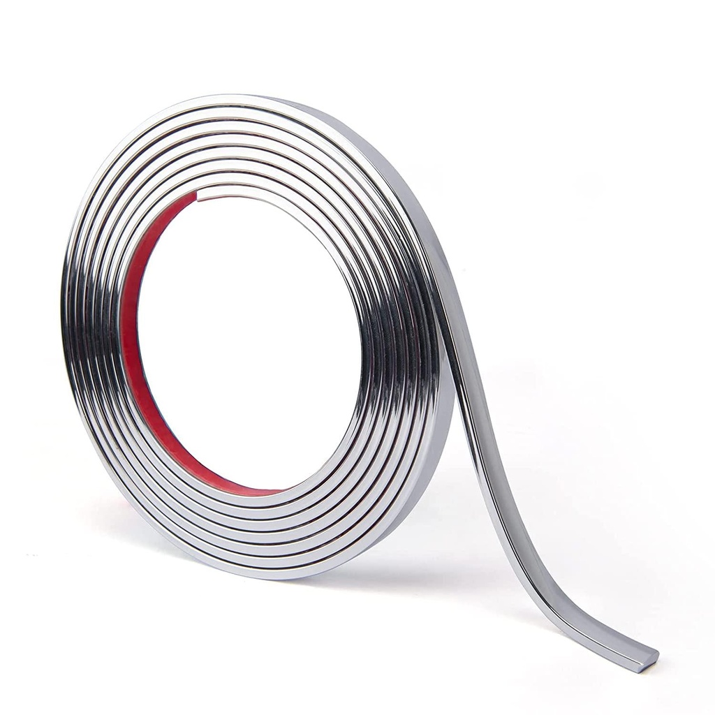 LONGKING 30ft Self-Adhesive Caulk and Trim Strips for Tiles, Floors, Ceilings, Countertops and More in Stainless Steel