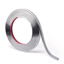 LONGKING 30ft Self-Adhesive Caulk and Trim Strips for Tiles, Floors, Ceilings, Countertops and More in Stainless Steel