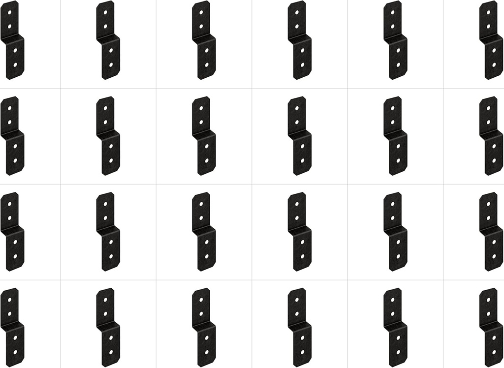 Simpson Strong Tie APVDJT2-4 Outdoor Accents® Avant Collection™ 3 In. ZMAX®, Black Powder-Coated Deck Joist Tie for 2X, 24-Pack