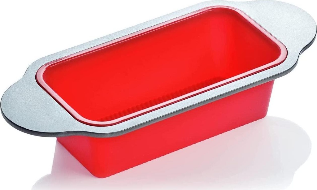 Meatloaf and Bread Pan | Gourmet Non-Stick Silicone Loaf Pan by Boxiki Kitchen | for Baking Banana Bread, Meat Loaf, Pound Cake | 8.5 FDA-Approved BPA-Free Silicone, Steel Frame + Handles
