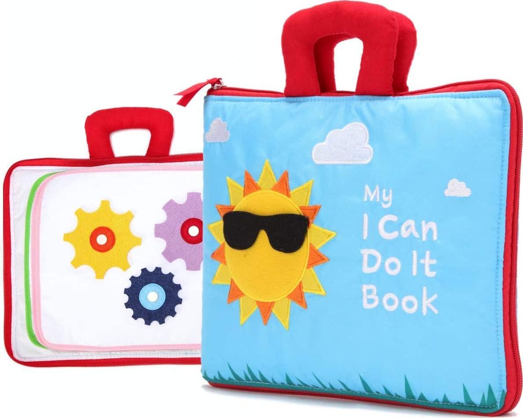 My I Can Do It Quiet Book for Toddlers - Montessori Toddler Book with 11 Creatvity Activities - Anti Smartphone Soft Activity Sensory Baby Felt Book - Great Gift