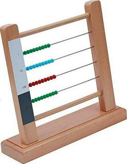 Danni Montessori Kids Early Childhood Math Teaching Aids Baby Wood Small Bead Frame Abacus Calculation Educational Preschool Training Toy