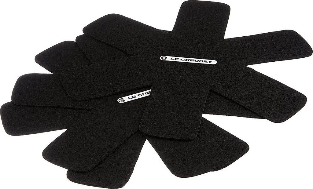 Le Creuset Accessories Pan Protectors, Set of 3, Black