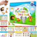 SGVV90 Preschool Learning Activities Busy Book Montessori Toys for Toddlers Kids-Sensory Quiet Books-Educational Preschool Activity Binder-Ideal Gift for Kids (12 Themes) (12 Themes)