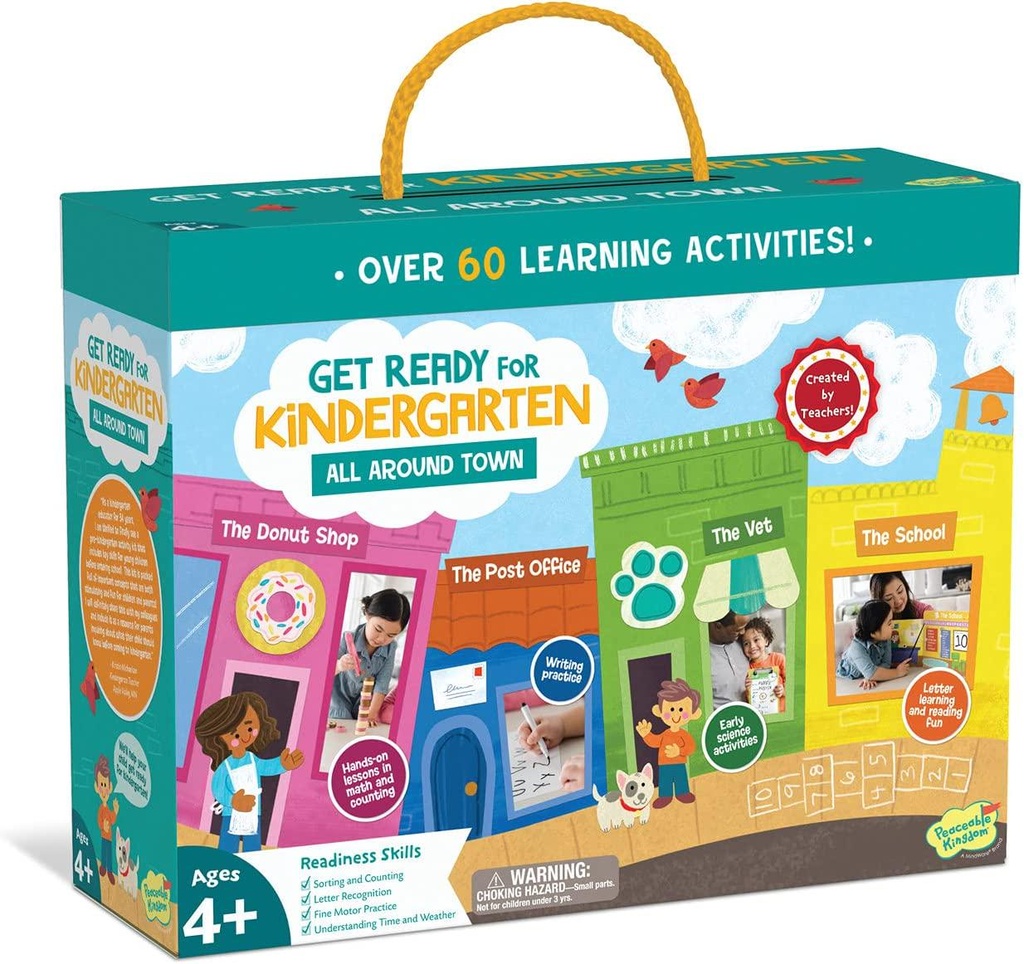 Peaceable Kingdom Get Ready for Kindergarten All Around Town Game for Kids, Learning Skills for Pre K Children