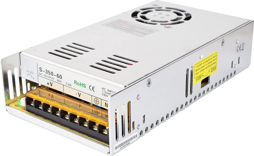 STEPPERONLINE DC60V 350W 5.9A Switching Power Supply 115/230V for Stepper Motor CNC Router Kit