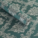 Self Adhesive Damask Wallpaper 45x1000cm Contact Paper Shelf Liner for Kitchen Drawers Cabinets Shelves Countertops Wall Decal (H1280)