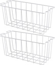 Orgneas Chest Freezer Organizer Bins Deep Freezer Basket Storage Rack Bins Metal Wire Baskets 2 Packs