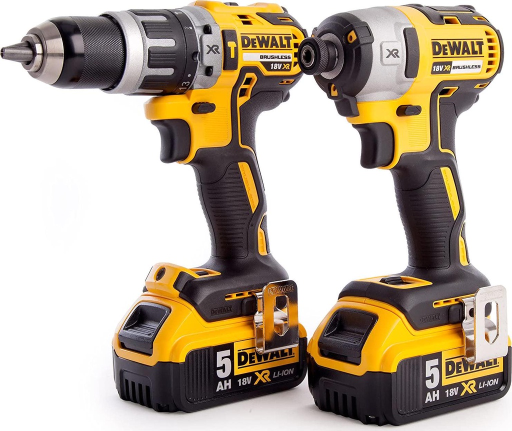 DEWALT DCK266P2T-GB XR Combi Drill and Impact Driver Brushless Kit in TSTAK Box, 1 W, 18 V, Yellow/Black