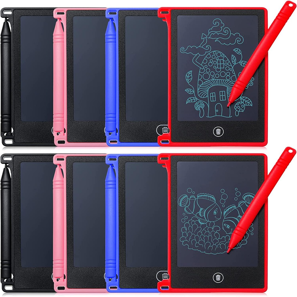 LCD Writing Tablet Mini Electronic Doodle Board Graphics Educational Toys Learning Writing Pad Drawing Pad Preschool Art Toys for Birthday Favor, 4.72 x 3.54 Inches (16)