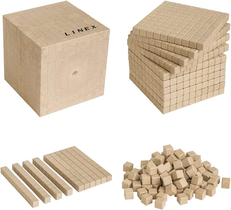 Linex, Base 10 Set, Recycled Wood, 121 Pieces, Beige