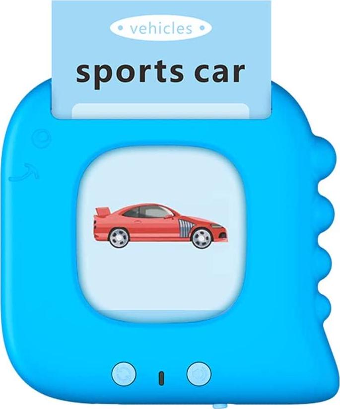 Talking Flash Cards for Toddler 1 2 3 4 5,112 Cards 224 Words Educational Flash Cards with Objects and Sounds for Kids,Baby Growth Partner. (Blue - 112 Cards)