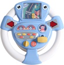 DoxiGlobal Steering Wheel Toy for Car Seat Kids Simulator Driving Wheel Toys Racing Game with Light and Music Portable Pretend Play Learning Educational Toys for Boys Girls Kids 3+ Blue
