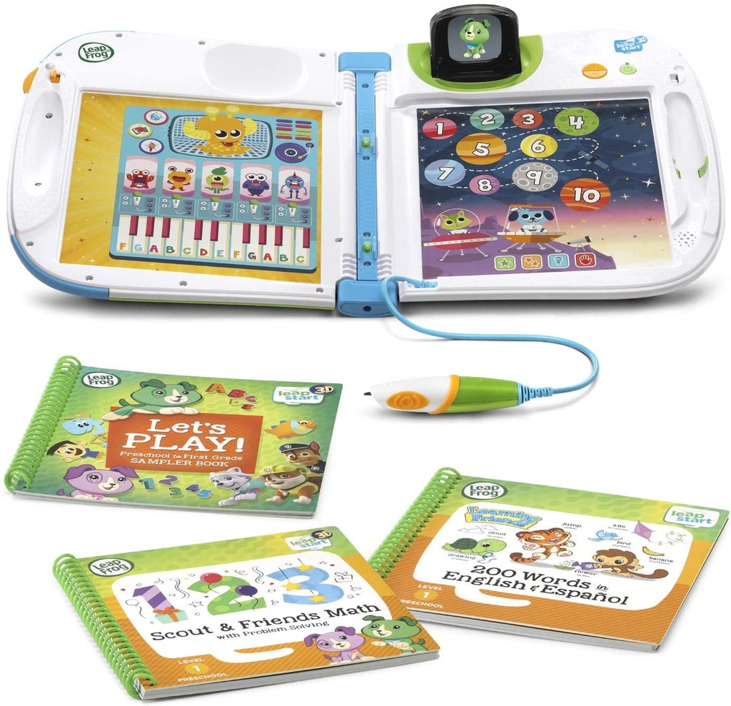 LeapFrog LeapStart 3D Interactive Learning System and 2 Book Combo Pack: Learning Friends and Scout and Friends Math